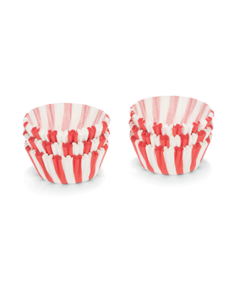Set 200 hartii de copt pentru briose, 5 cm, dungi alb si rosu - PATISSE